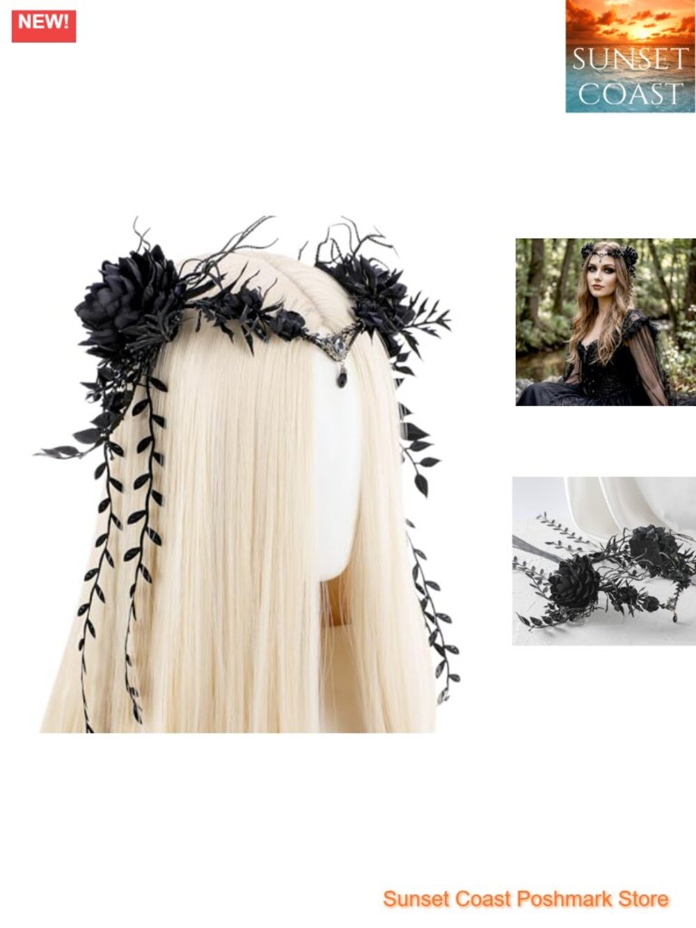 Fairy Crown Woodland Elf Headpiece with Vines Renaissance Cosplay Accessory